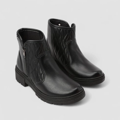 Coturno Feminino Dakota Pespontos Zíper Preto