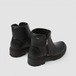 Coturno Feminino Dakota Pespontos Zíper Preto