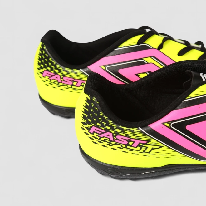 Chuteira Masculina Umbro Fast Society Neon Amarelo & Rosa