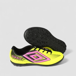 Chuteira Masculina Umbro Fast Society Neon Amarelo & Rosa