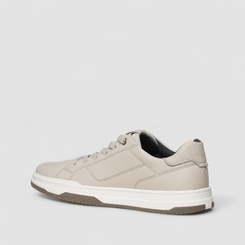 Tênis Casual Masculino Pegada Original Couro Cinza