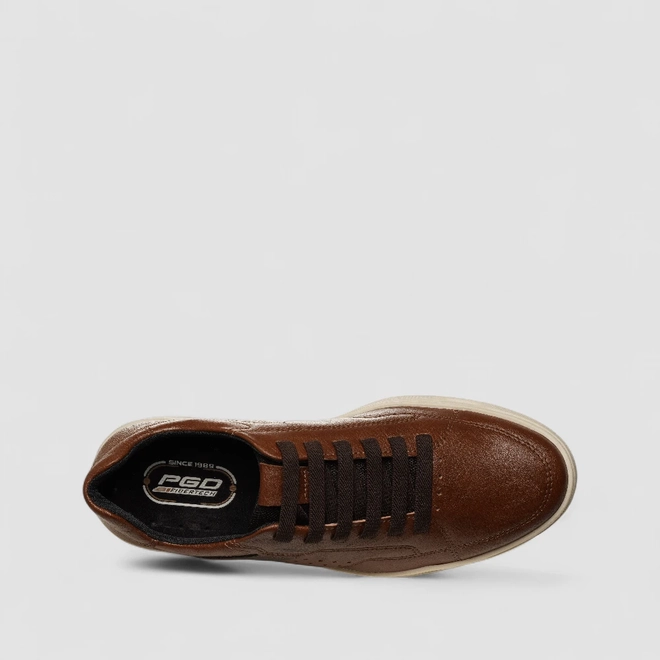 Tênis Casual Masculino Pegada Original Marrom