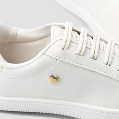 Tênis Casual Feminino Penélope Detalhe Metalizado Off White