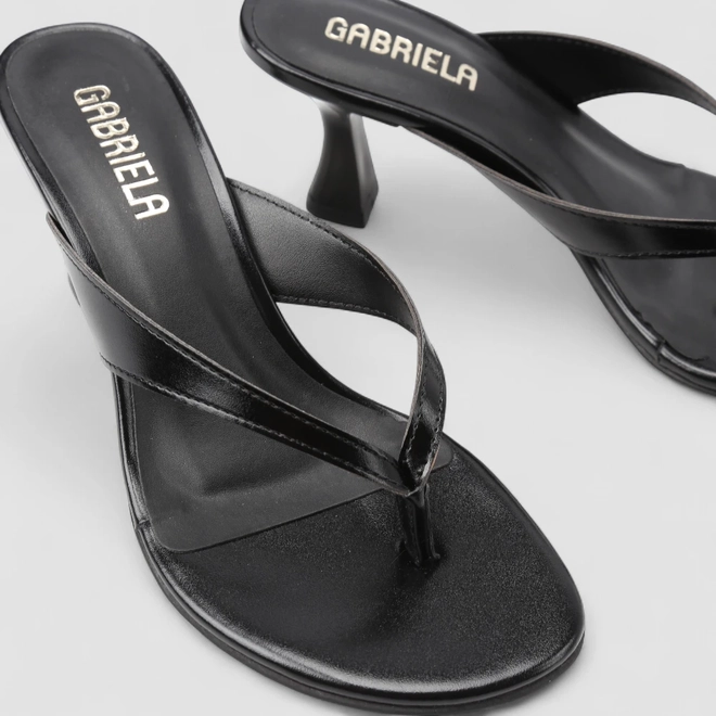 Tamanco Feminino Gabriela Salto Taça Preto