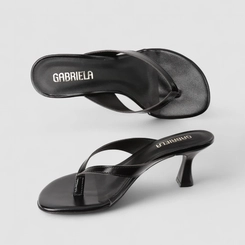 Tamanco Feminino Gabriela Salto Taça Preto