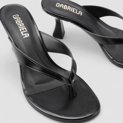 Tamanco Feminino Gabriela Salto Taça Preto