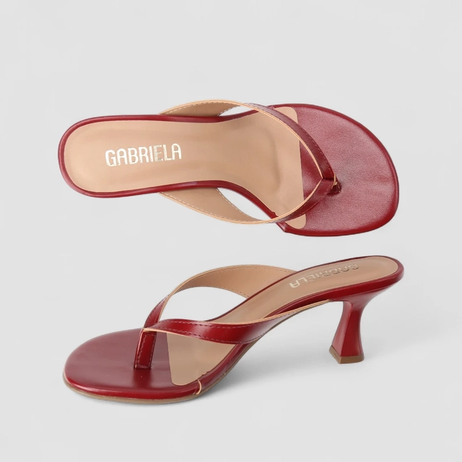Tamanco Feminino Gabriela Salto Taça Vermelho