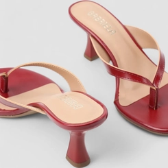 Tamanco Feminino Gabriela Salto Taça Vermelho
