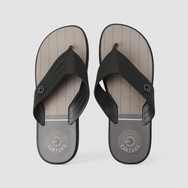 Chinelo Masculino Cartago Montreal Preto & Cinza