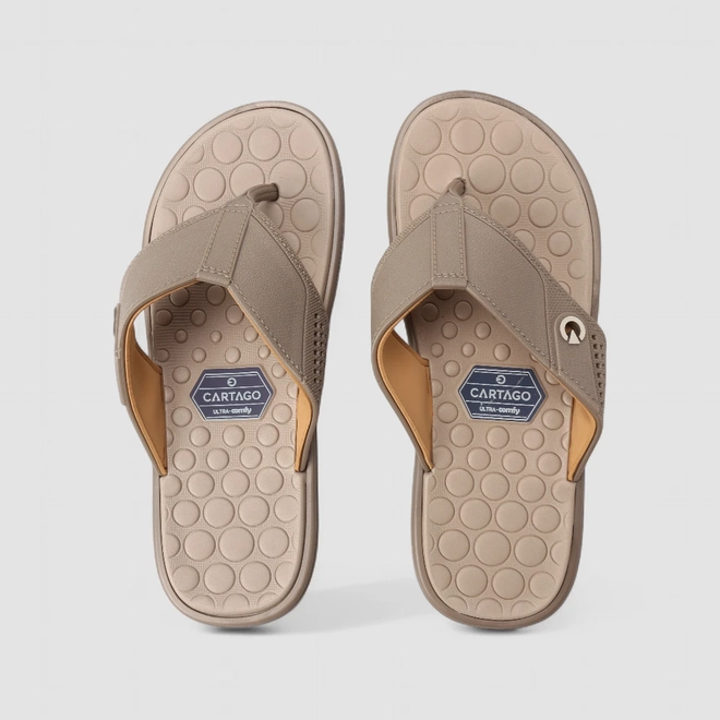 Chinelo Masculino Cartago Veneto IV Ultra Comfly Bege