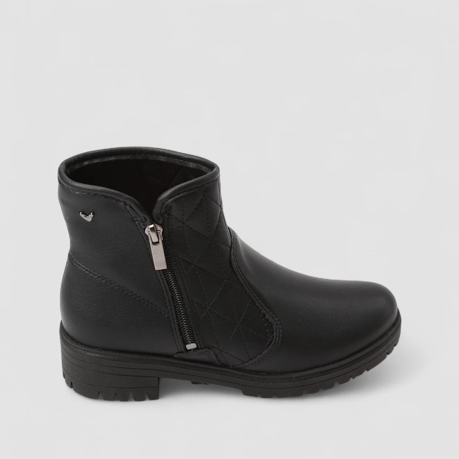 Ankle Boot Feminina Mississipi Pespontos Preto