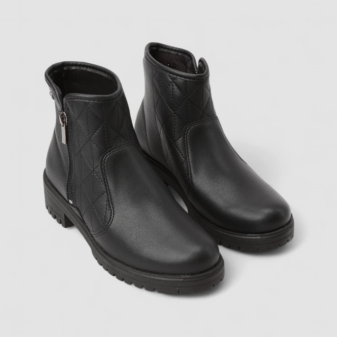Ankle Boot Feminina Mississipi Pespontos Preto