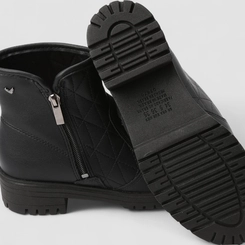 Ankle Boot Feminina Mississipi Pespontos Preto