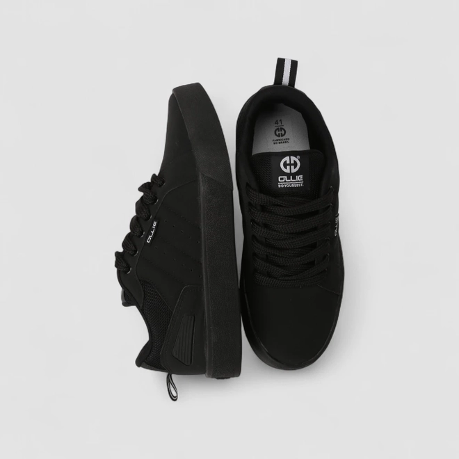 Tênis Casual Masculino Ollie Originals Nobuck Mesh Preto