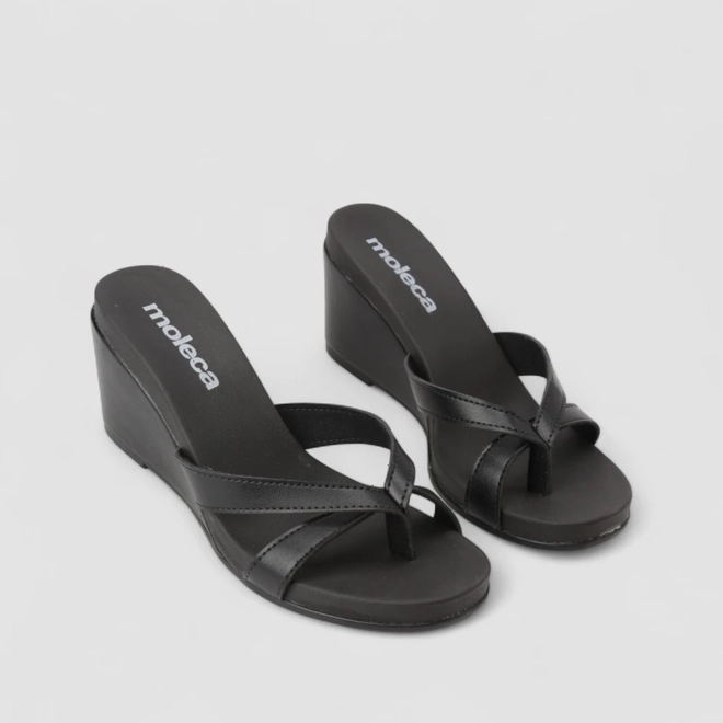Tamanco Feminino Moleca Anabela Preto