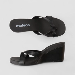 Tamanco Feminino Moleca Anabela Preto