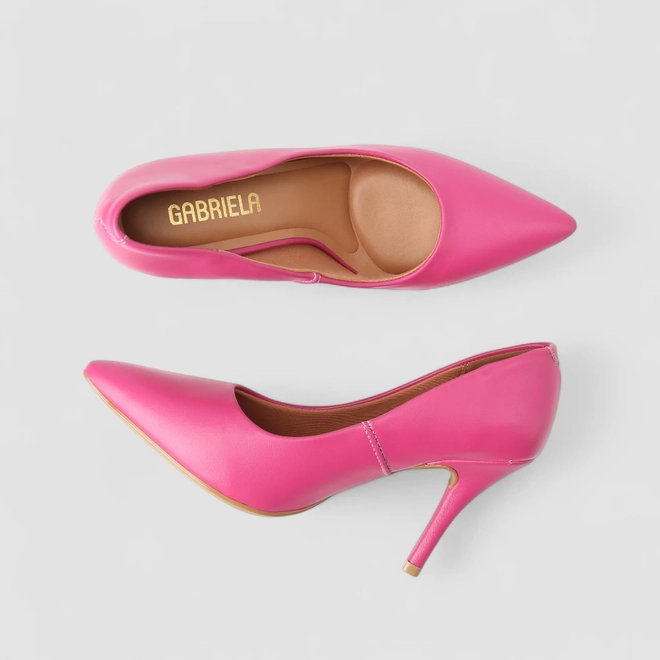 Scarpin Feminino Gabriela Salto Fino Rosa