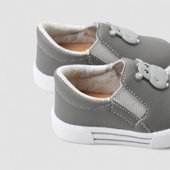 Slip On Bebê Vertus Calce Fácil Safári Cinza