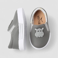Slip On Bebê Vertus Calce Fácil Safári Cinza