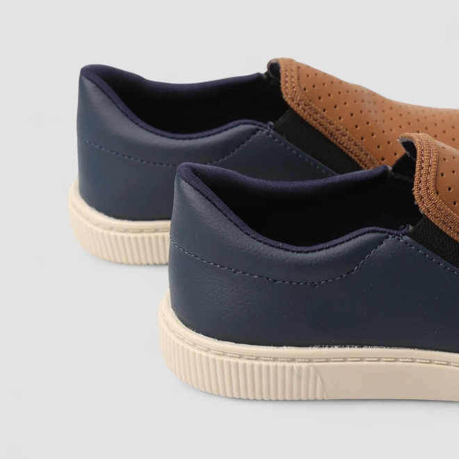 Slip On Infantil Vertus Calce Fácil Perfuros Azul