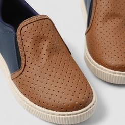 Slip On Infantil Vertus Calce Fácil Perfuros Azul