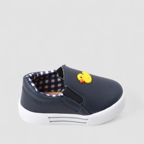 Slip On Infantil Vertus Calce Fácil Pato Amarelo Azul