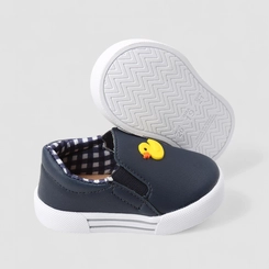 Slip On Infantil Vertus Calce Fácil Pato Amarelo Azul