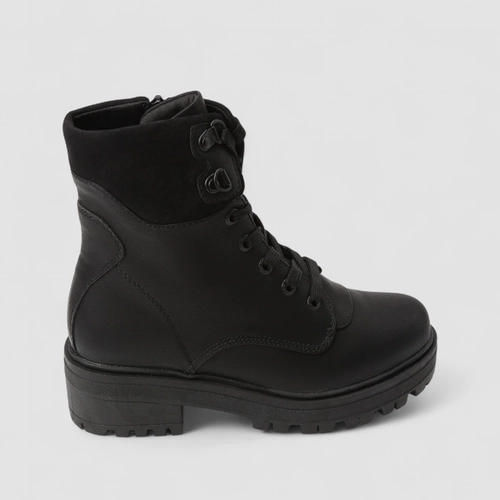 Coturno Feminino Mooncity Tratorado Zíper Preto