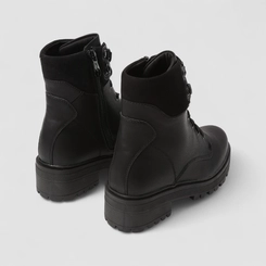 Coturno Feminino Mooncity Tratorado Zíper Preto