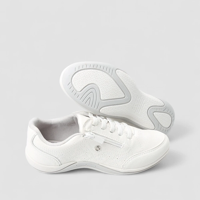 Tênis Casual Feminino Kolosh Zíper Branco