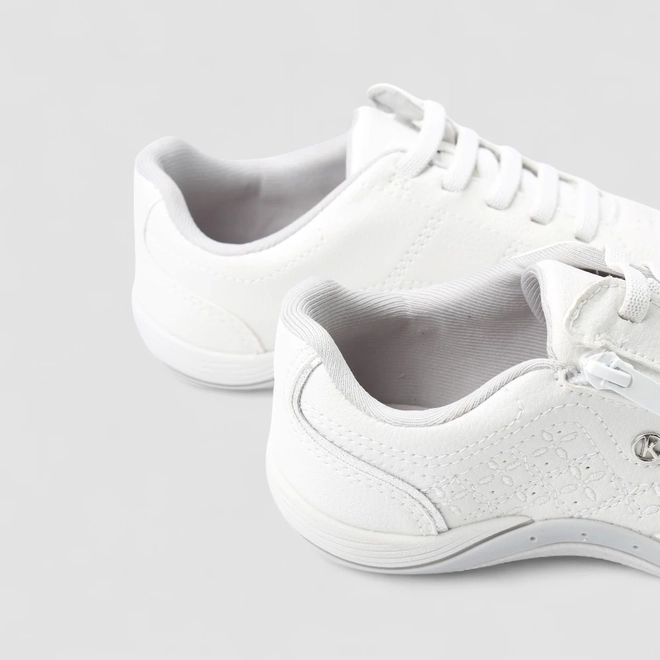 Tênis Casual Feminino Kolosh Zíper Branco