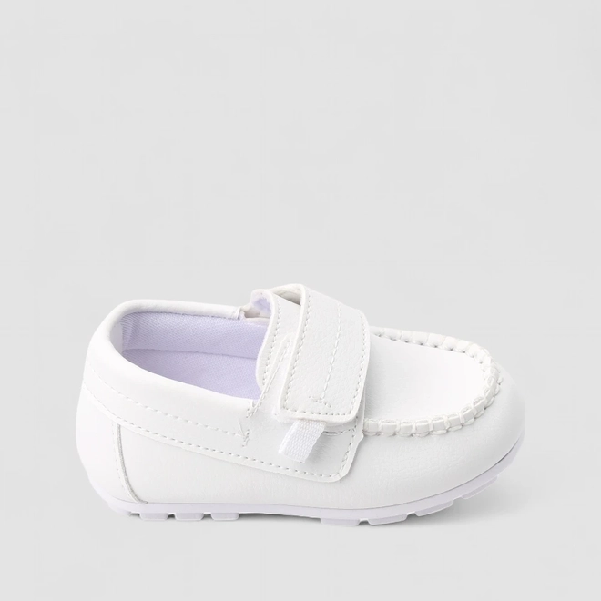 Mocassim Infantil Vertus Tira Aderente Branco