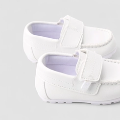 Mocassim Infantil Vertus Tira Aderente Branco