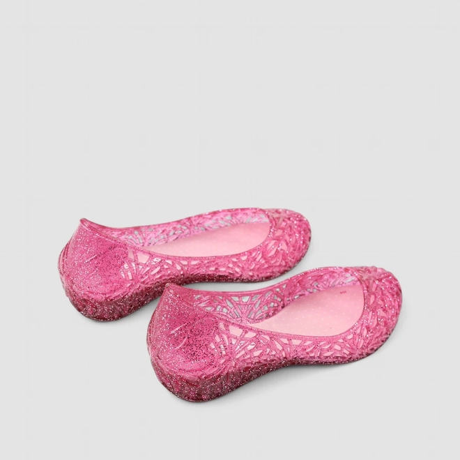 Sapatilha Infantil Charmosinhas Chic Glitter Vazado Rosa