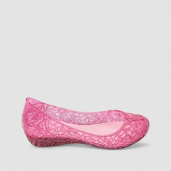 Sapatilha Infantil Charmosinhas Chic Glitter Vazado Rosa