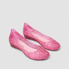 Sapatilha Infantil Charmosinhas Chic Glitter Vazado Rosa