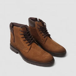Bota Masculina Bow River Couro Zíper Marrom