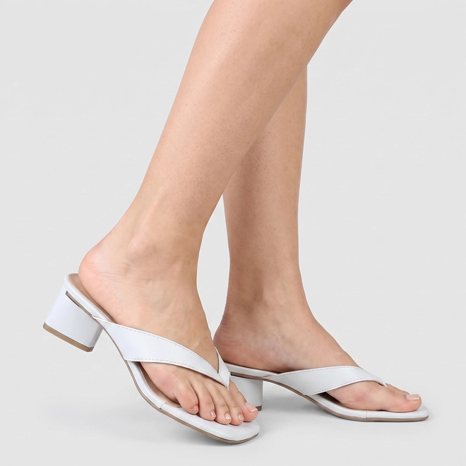Tamanco Feminino Penélope Salto Geométrico Azul