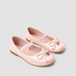 Sapatilha Infantil Gabrielinha Boneca Glitter Morango Rosa