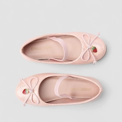 Sapatilha Infantil Gabrielinha Boneca Glitter Morango Rosa
