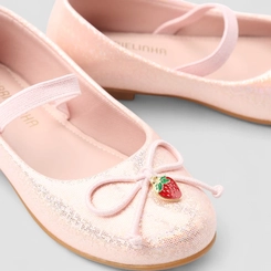 Sapatilha Infantil Gabrielinha Boneca Glitter Morango Rosa