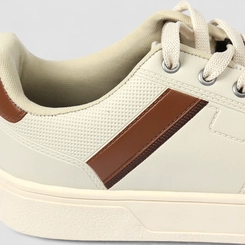 Tênis Casual Masculino Woche Detalhes Marrons Off-White