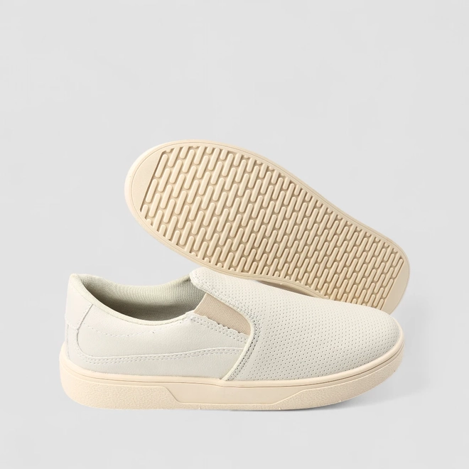 Slip On Masculino Woche Calce Fácil Bege