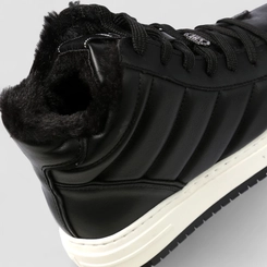 Tênis Casual Feminino Via Marte Acolchoado Peluciado Preto