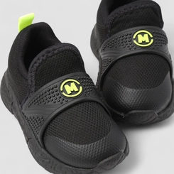 Slip On Bebê Molekinho Mesh Preto