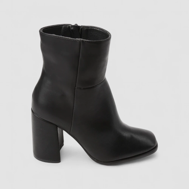 Ankle Boot Feminina Gabriela Salto Bloco Preto