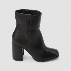 Ankle Boot Feminina Gabriela Salto Bloco Preto