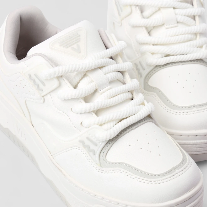 Tênis Casual Feminino Via Marte Recorte Emborrachado Branco