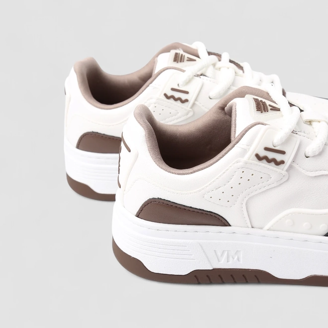 Tênis Casual Feminino Via Marte Detalhe Terrosos Branco