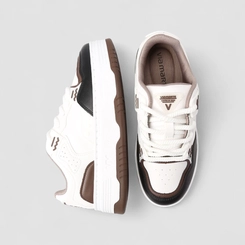Tênis Casual Feminino Via Marte Detalhe Terrosos Branco